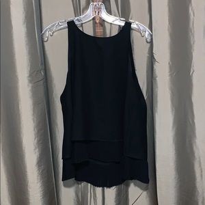 Black sleeveless top